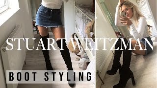 HOW TO STYLE KNEE HIGH BOOTS amp STUART WEITZMAN KNEE HIGH BOOTS REVIEW  KNEE HIGH BOOTS OUTFIT IDEAS [upl. by Rot]