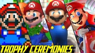 Evolution of Trophy Ceremonies in Mario Kart 19922017 [upl. by Noxas94]