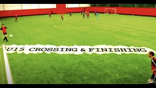 Soccer Drill Crossing amp Finishing U15 [upl. by Lacsap117]