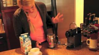 Nespresso Aeroccino Plus Frother Review Frothing Almond Milk [upl. by Dleifrag279]