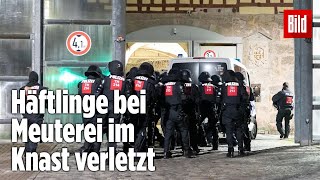 Gefängnismeuterei Polizei stürmt Knast in Thüringen  JVA Untermaßfeld [upl. by Kliman]