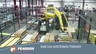 MultiLine Robotic Palletizing System  Pearson Packaging Systems [upl. by Bocaj]