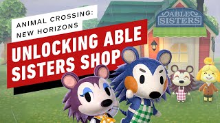 Animal Crossing New Horizons  How to Get the Able Sisters Shop [upl. by Rocker]